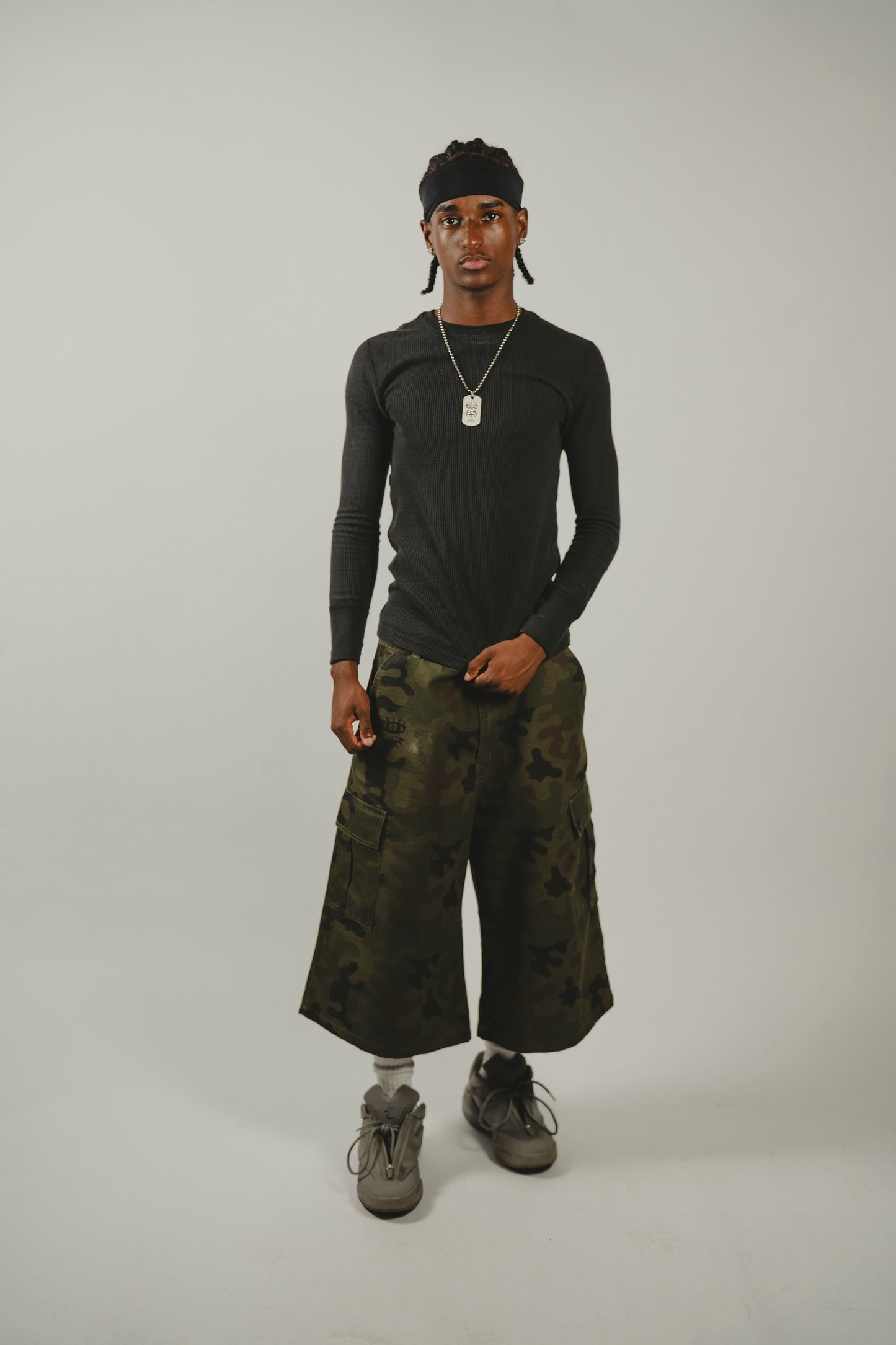 Iconic Mud-Wash Camo Shorts